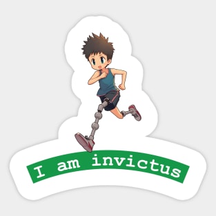 Disabled athlete running Sticker